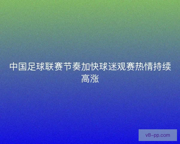 中国足球联赛节奏加快球迷观赛热情持续高涨 中国足球联赛节奏加快球迷观赛热情持续高涨
